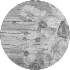 Premium Machine Washable Mayfield AMF712 Gray 8' x 8' Round Rug