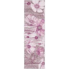 Premium Machine Washable Mayfield AMF712 Plum 2'3" x 7'6" Runner Rug