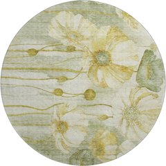 Premium Machine Washable Mayfield AMF712 Sage 8' x 8' Round Rug