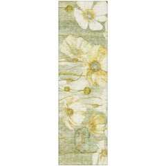 Premium Machine Washable Mayfield AMF712 Sage 2'3" x 7'6" Runner Rug