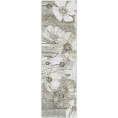 Premium Machine Washable Mayfield AMF712 Taupe 2'3" x 7'6" Runner Rug