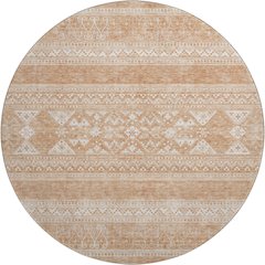 Premium Machine Washable Mayfield AMF714 Copper 8' x 8' Round Rug