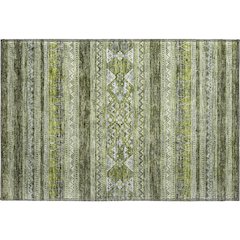 Premium Machine Washable Mayfield AMF714 Olive 1'8" x 2'6" Rug