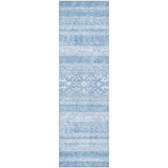Premium Machine Washable Mayfield AMF714 Sky 2'3" x 7'6" Runner Rug