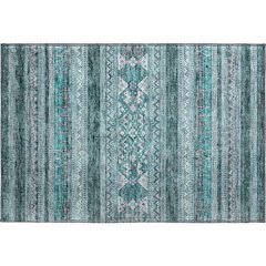Premium Machine Washable Mayfield AMF714 Teal 1'8" x 2'6" Rug