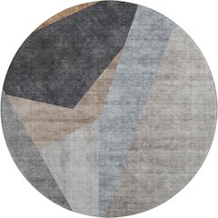 Premium Machine Washable Mayfield AMF715 Taupe 8' x 8' Round Rug