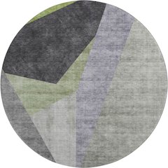 Premium Machine Washable Mayfield AMF716 Sage 8' x 8' Round Rug