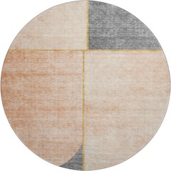 Premium Machine Washable Mayfield AMF717 Coral 8' x 8' Round Rug