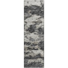 Premium Machine Washable Mayfield  Black 2'3" x 7'6" Runner Rug