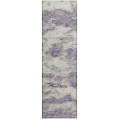 Premium Machine Washable Mayfield  Purple 2'3" x 7'6" Runner Rug