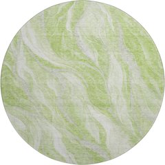 Premium Machine Washable Mayfield AMF720 Aloe 8' x 8' Round Rug