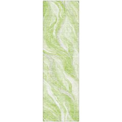 Premium Machine Washable Mayfield AMF720 Aloe 2'3" x 7'6" Runner Rug