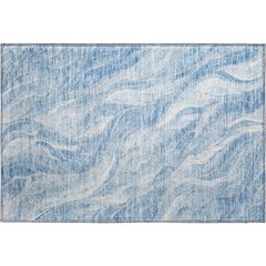 Premium Machine Washable Mayfield AMF720 Blue 1'8" x 2'6" Rug