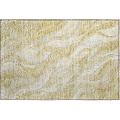 Premium Machine Washable Mayfield AMF720 Gold 1'8" x 2'6" Rug