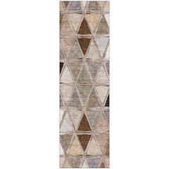 Premium Machine Washable Mayfield AMF722 Brown 2'3" x 7'6" Runner Rug