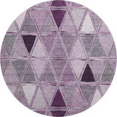 Premium Machine Washable Mayfield AMF722 Merlot 8' x 8' Round Rug