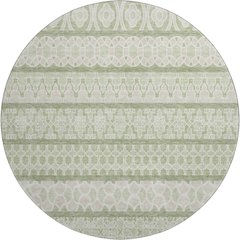 Premium Machine Washable Mayfield AMF726 Aloe 8' x 8' Round Rug