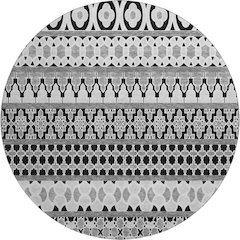 Premium Machine Washable Mayfield AMF726 Black 8' x 8' Round Rug