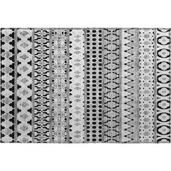 Premium Machine Washable Mayfield AMF726 Black 1'8" x 2'6" Rug