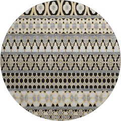 Premium Machine Washable Mayfield AMF726 Charcoal 8' x 8' Round Rug