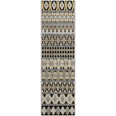Premium Machine Washable Mayfield AMF726 Charcoal 2'3" x 7'6" Runner Rug