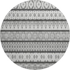 Premium Machine Washable Mayfield AMF726 Gray 8' x 8' Round Rug