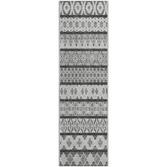 Premium Machine Washable Mayfield AMF726 Gray 2'3" x 7'6" Runner Rug