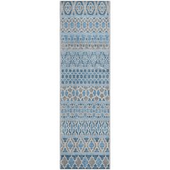 Premium Machine Washable Mayfield AMF726 Sky 2'3" x 7'6" Runner Rug