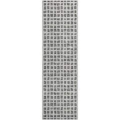 Premium Machine Washable Mayfield AMF727 Gray 2'3" x 7'6" Runner Rug