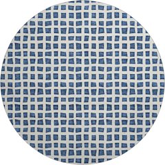 Premium Machine Washable Mayfield AMF727 Navy 8' x 8' Round Rug