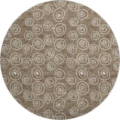 Premium Machine Washable Mayfield AMF728 Brown 8' x 8' Round Rug