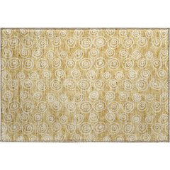 Premium Machine Washable Mayfield AMF728 Gold 1'8" x 2'6" Rug