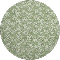 Premium Machine Washable Mayfield AMF728 Green 8' x 8' Round Rug
