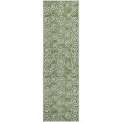 Premium Machine Washable Mayfield AMF728 Green 2'3" x 7'6" Runner Rug