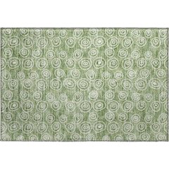 Premium Machine Washable Mayfield AMF728 Green 1'8" x 2'6" Rug