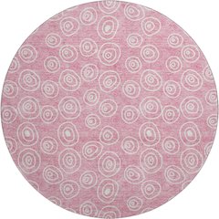 Premium Machine Washable Mayfield AMF728 Pink 8' x 8' Round Rug