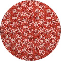 Premium Machine Washable Mayfield AMF728 Red 8' x 8' Round Rug