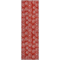Premium Machine Washable Mayfield AMF728 Red 2'3" x 7'6" Runner Rug