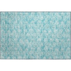 Premium Machine Washable Mayfield AMF728 Teal 1'8" x 2'6" Rug
