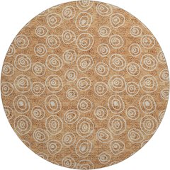 Premium Machine Washable Mayfield AMF728 Terracotta 8' x 8' Round Rug