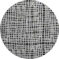 Premium Machine Washable Mayfield AMF729 Black 8' x 8' Round Rug