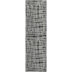 Premium Machine Washable Mayfield AMF729 Black 2'3" x 7'6" Runner Rug