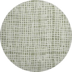 Premium Machine Washable Mayfield AMF729 Green 8' x 8' Round Rug