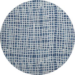 Premium Machine Washable Mayfield AMF729 Navy 8' x 8' Round Rug