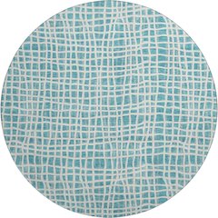 Premium Machine Washable Mayfield AMF729 Teal 8' x 8' Round Rug
