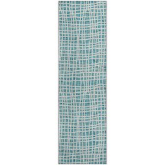 Premium Machine Washable Mayfield AMF729 Teal 2'3" x 7'6" Runner Rug
