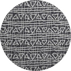 Premium Machine Washable Mayfield AMF730 Black 8' x 8' Round Rug