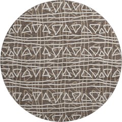 Premium Machine Washable Mayfield AMF730 Chocolate 8' x 8' Round Rug