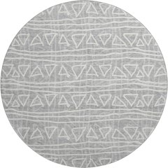 Premium Machine Washable Mayfield AMF730 Gray 8' x 8' Round Rug