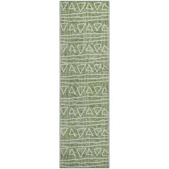 Premium Machine Washable Mayfield AMF730 Green 2'3" x 7'6" Runner Rug